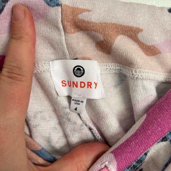 Sundry Animal Print Camo Sweatpants Pink Size 4 - Picture 7 of 7